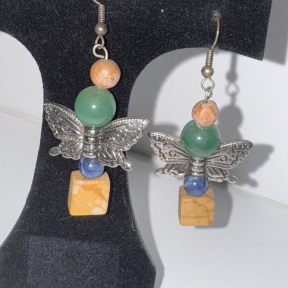 Butterfly Dangle Earrings - Picture 5 of 7